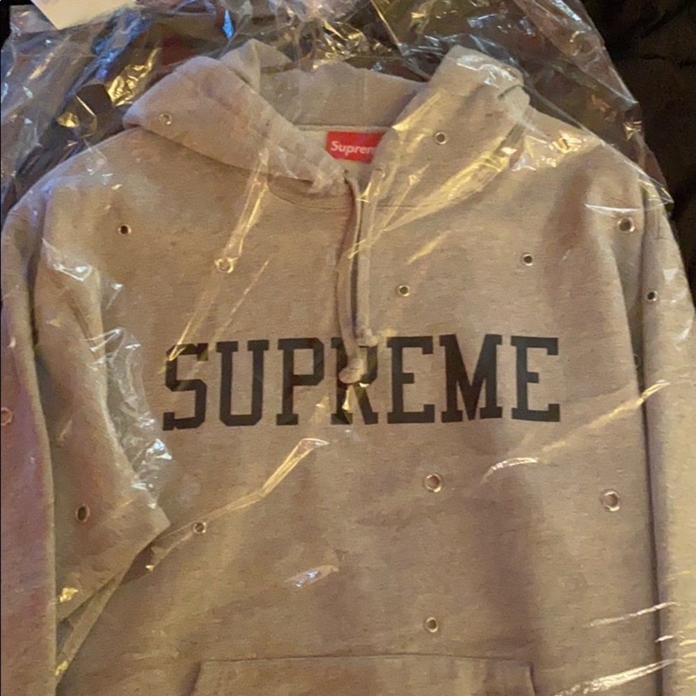 Supreme gray large hoody